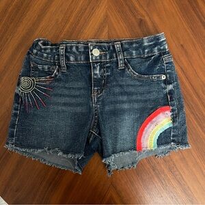 Cat & Jack Embroidered Denim Shorts - Girls